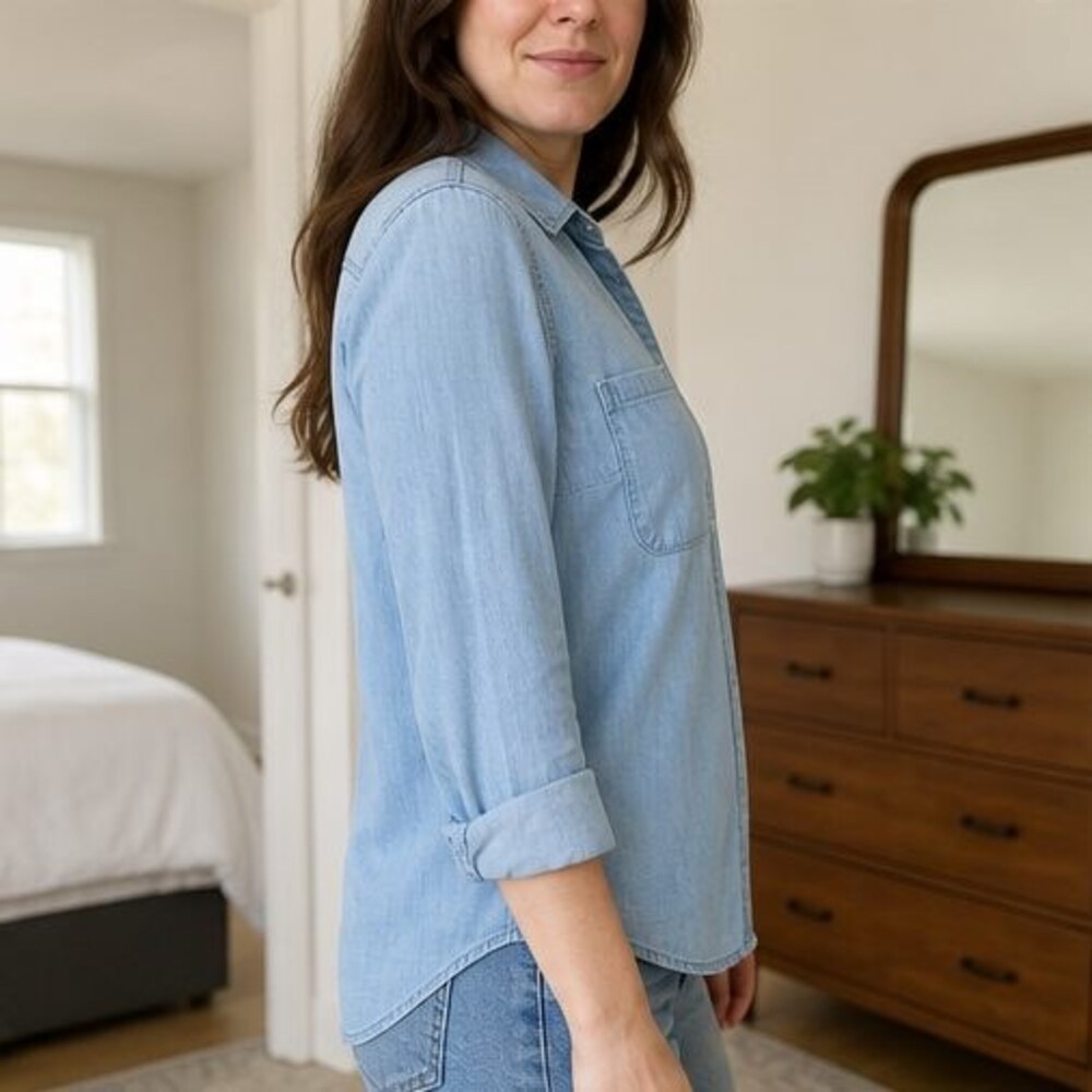 Cream Ruffle Blouse - Picture 3 of 6